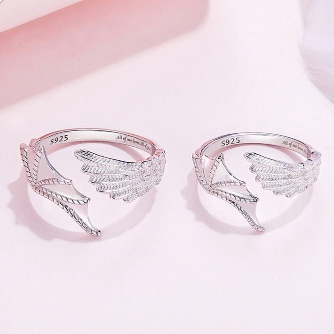 Angel and Demon Wing Adjustable Ring
