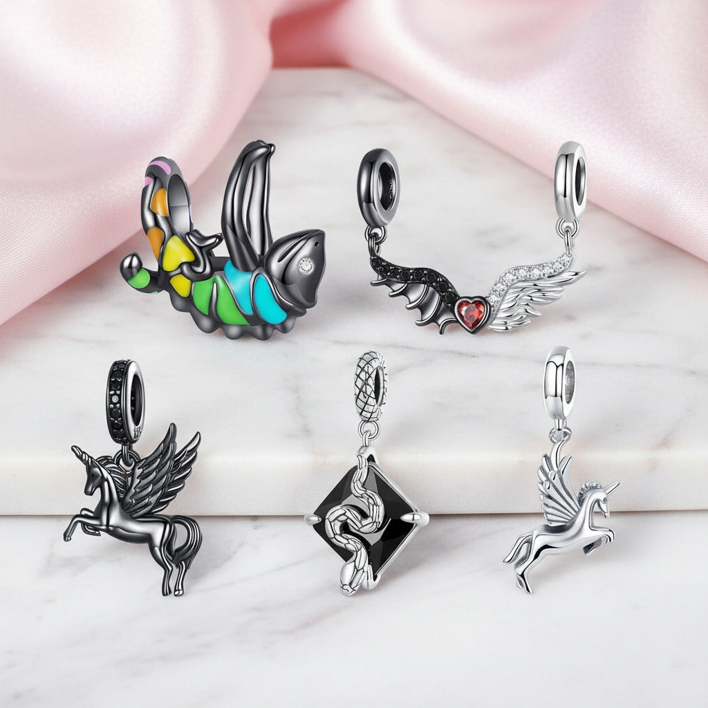 Angel & Devil Charm Bead Series-Black Diamonds New York