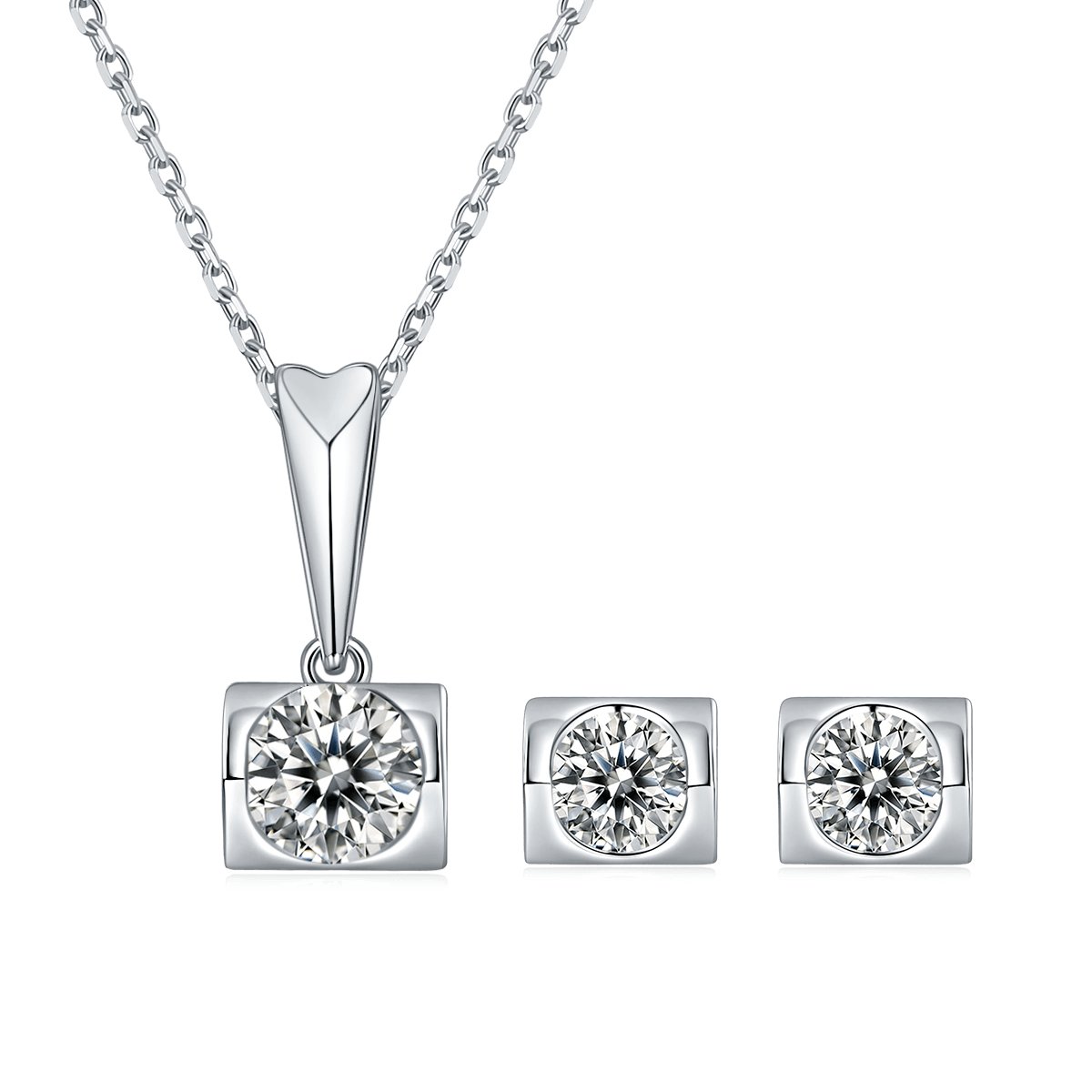 Angel's Kiss Diamond Necklace and Earrings-Black Diamonds New York
