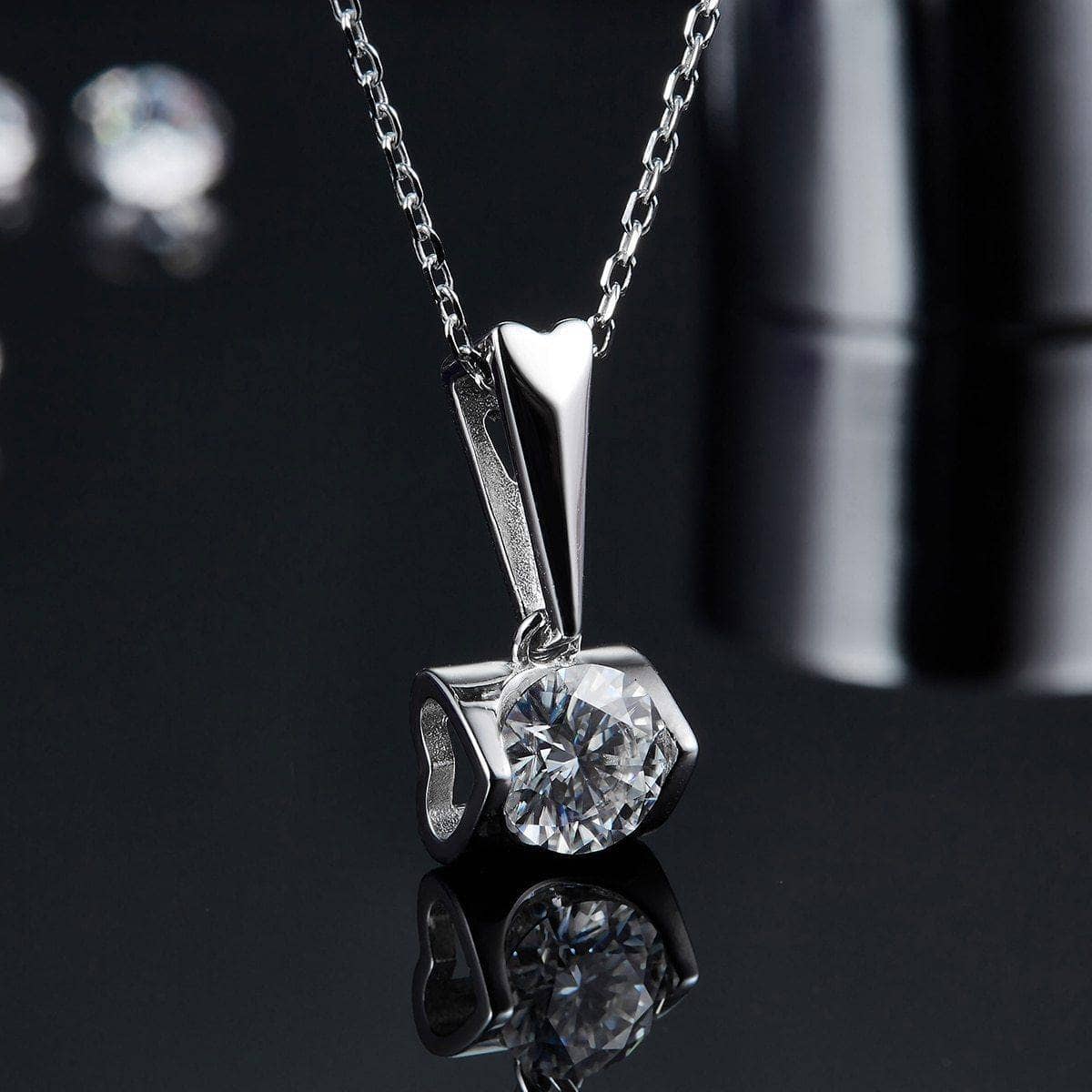 Angel's Kiss Diamond Necklace and Earrings-Black Diamonds New York
