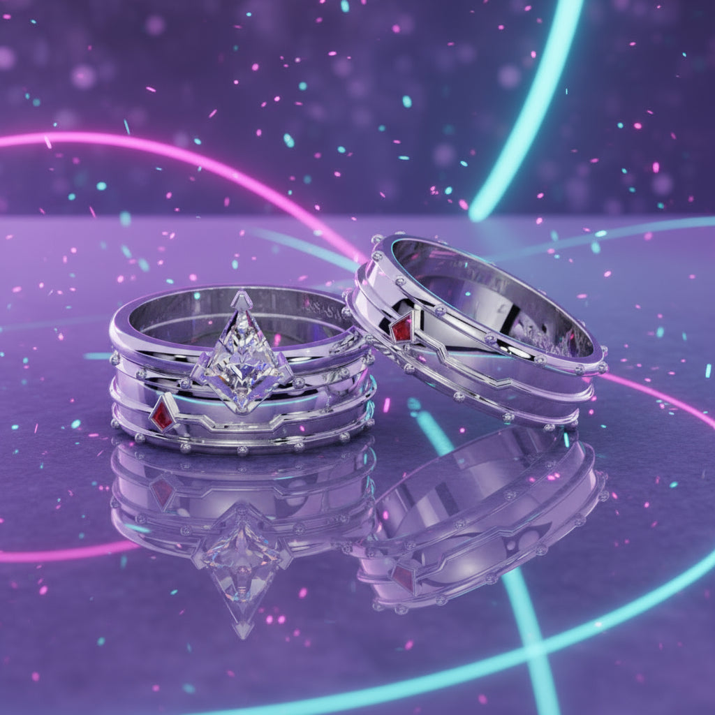 Matching Promise Rings Set Promise Rings Set Wedding Band 3D Model