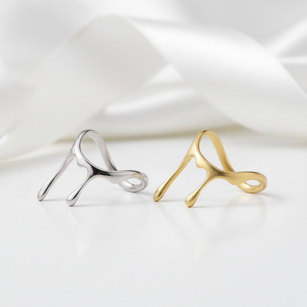 Asymmetric Honey Drops Jewelry Set-Black Diamonds New York