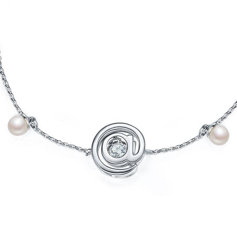@ Symbol Dancing Moissanite Diamond with Fresh Water Pearls Bracelet - Black Diamonds New York