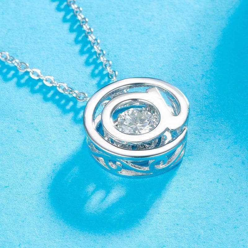 @ Symbol Pendant Dancing Moissanite Diamond Necklace-Black Diamonds New York