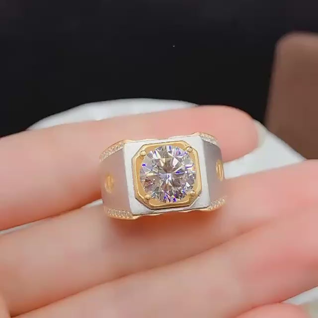 Exquisite Classic Diamond Option Men's Wedding Ring