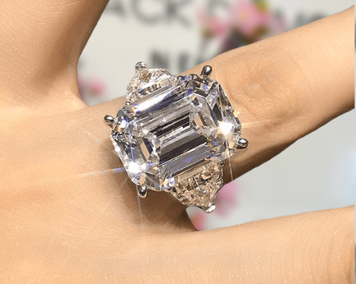 5ct Emerald Cut Diamond Option Engagement Ring-Black Diamonds New York