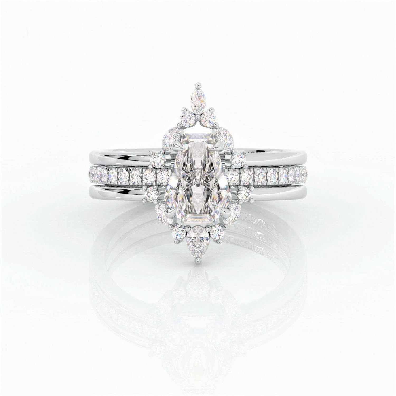 Be Mine Forever- Radiant Coffin Cut Diamond Gothic Wedding Ring-Black Diamonds New York