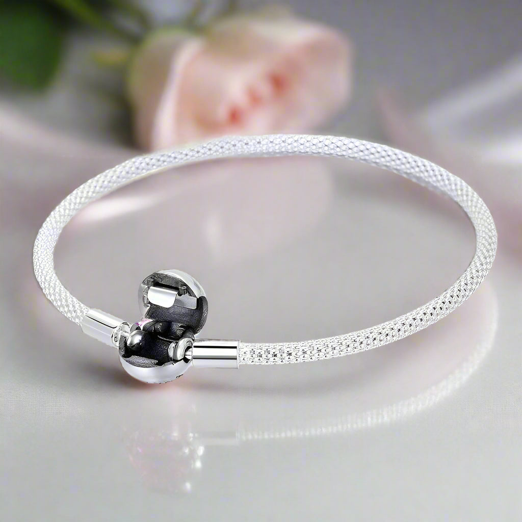 Bead Charm Bangle-Black Diamonds New York