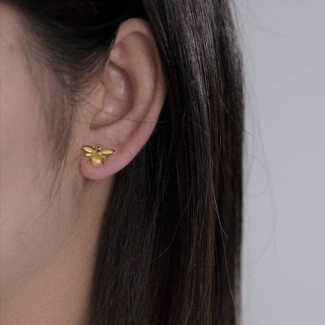 Bee Earrings-Black Diamonds New York