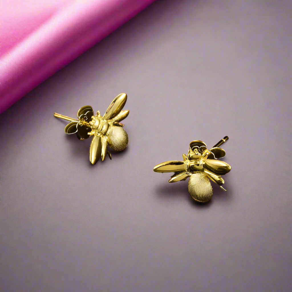 Bee Earrings-Black Diamonds New York
