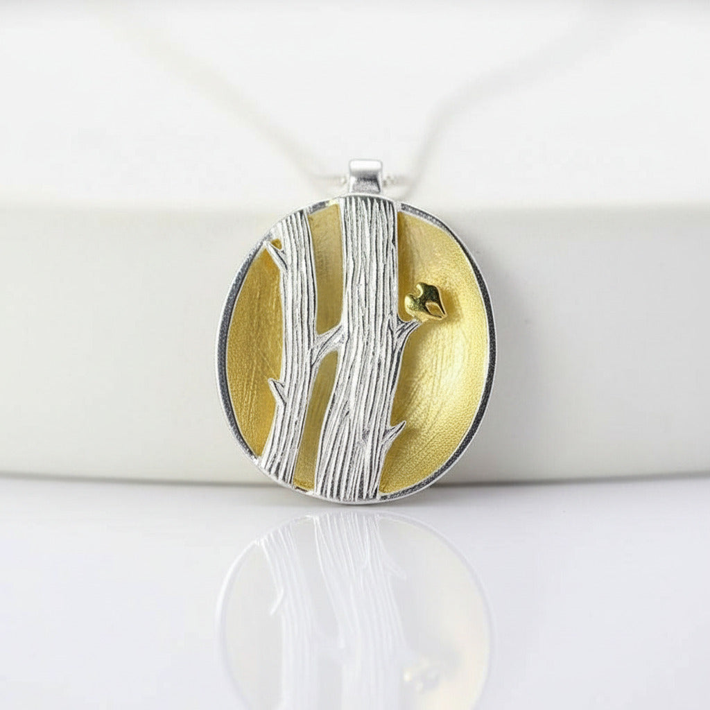 Birds on Branches Pendant-Black Diamonds New York