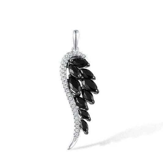 Black Angel Wings with EVN Stone Jewelry Set-Black Diamonds New York