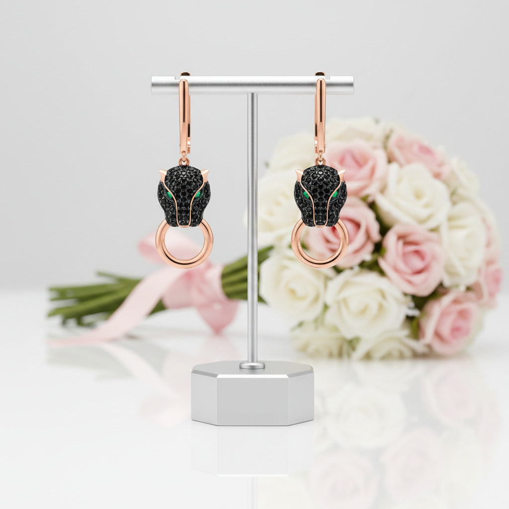 Black Leopard Jewelry Set-Black Diamonds New York
