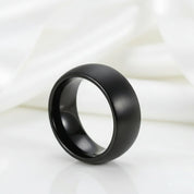Black Punk Tungsten Men's Wedding Band-Black Diamonds New York