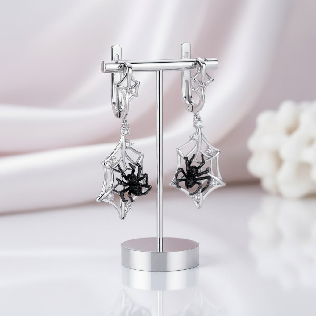 Black Spider Jewelry Set-Black Diamonds New York