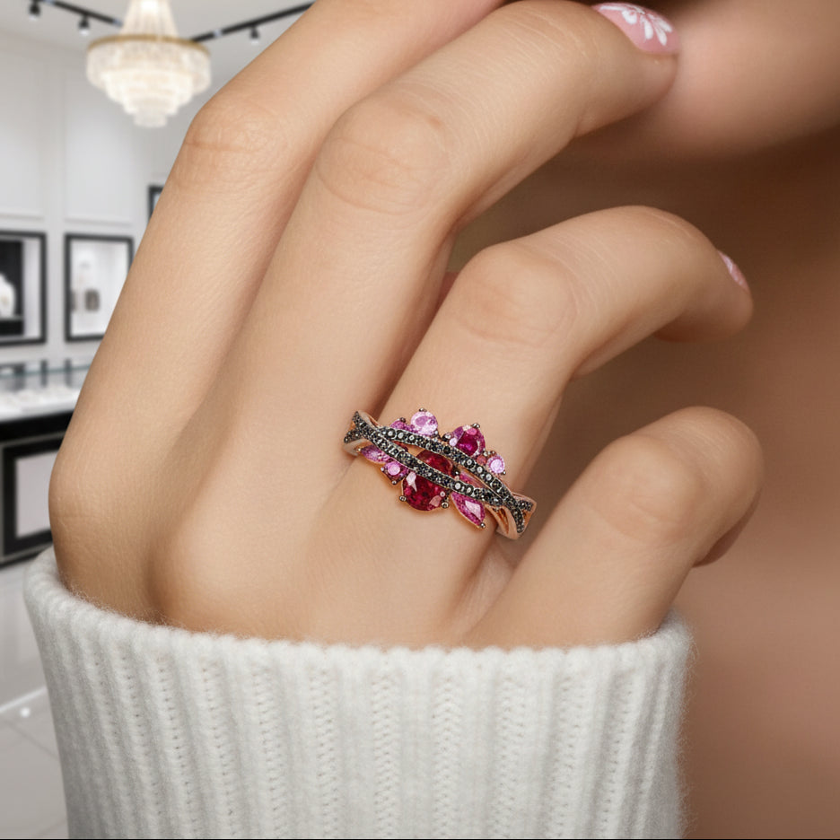Black Spinel Yellow Gold Ring-Black Diamonds New York