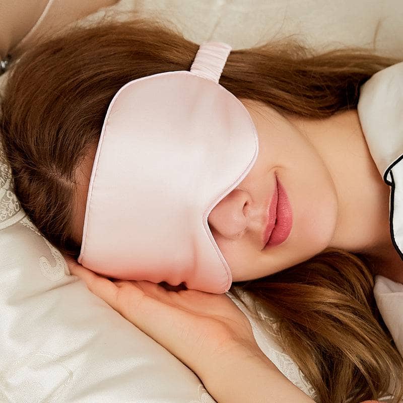 Blush Silk Sleep Mask & Face Mask Luxe Gift Set