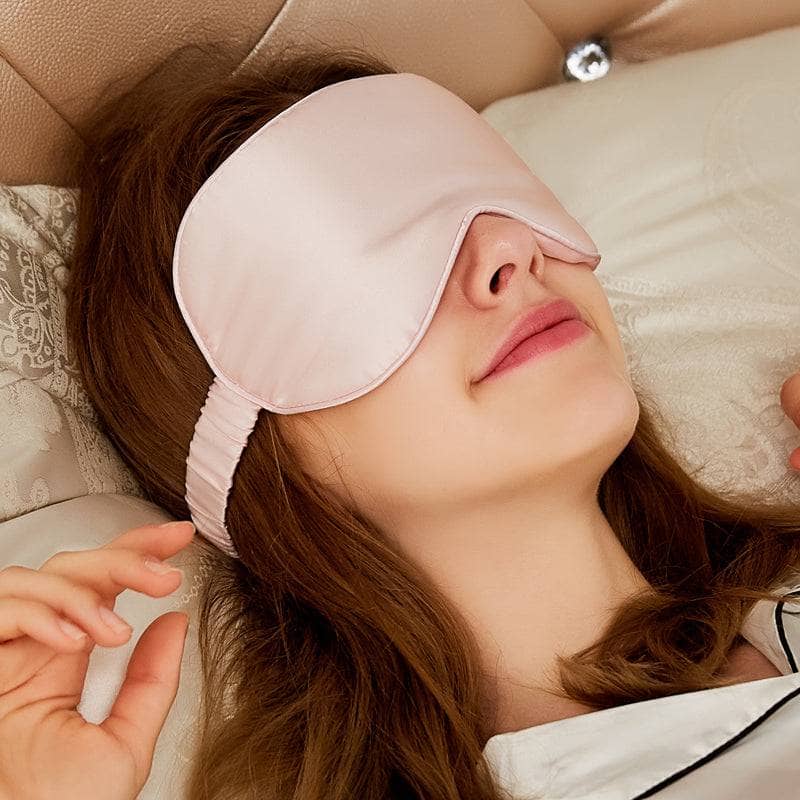 Blush Silk Sleep Mask & Face Mask Luxe Gift Set-Black Diamonds New York