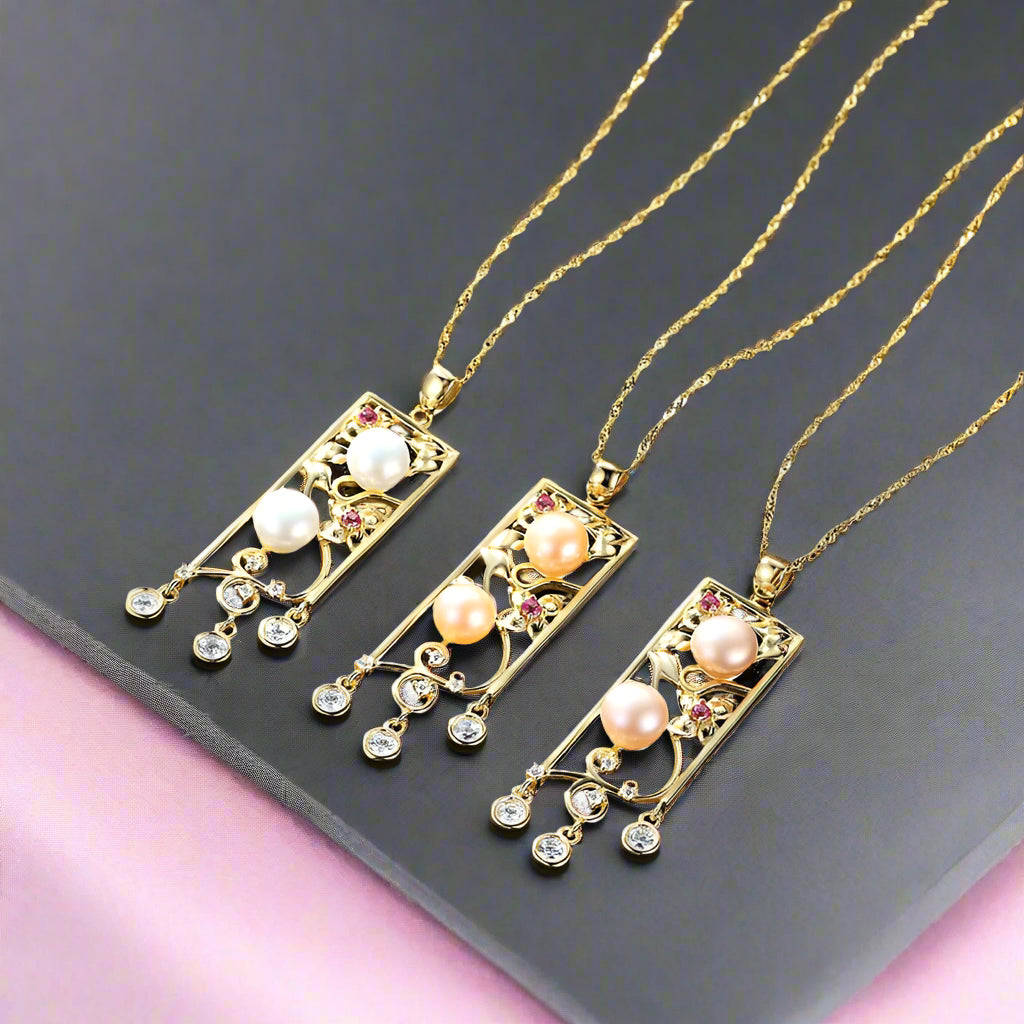 Bohemia Style Freshwater Pearl Necklace-Black Diamonds New York