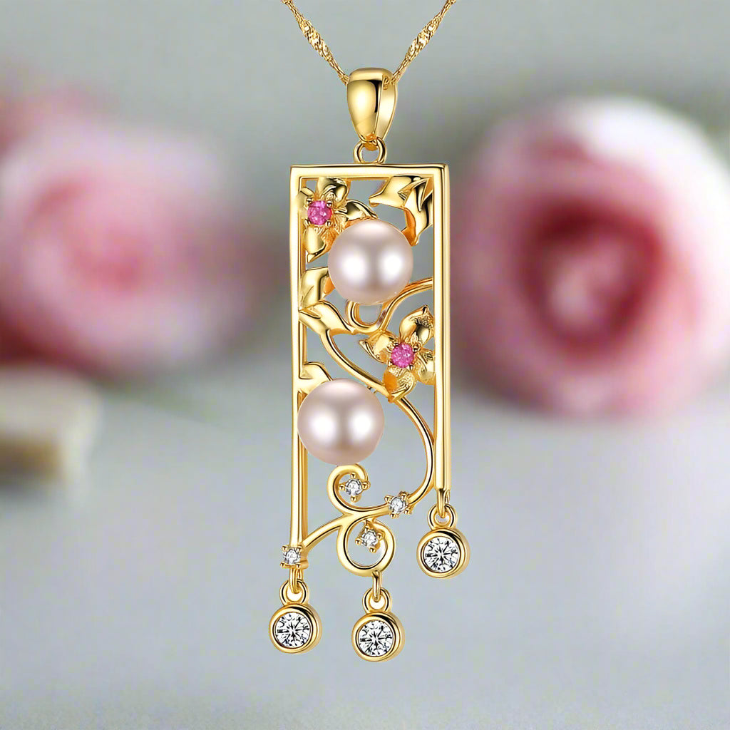 Bohemia Style Freshwater Pearl Necklace-Black Diamonds New York