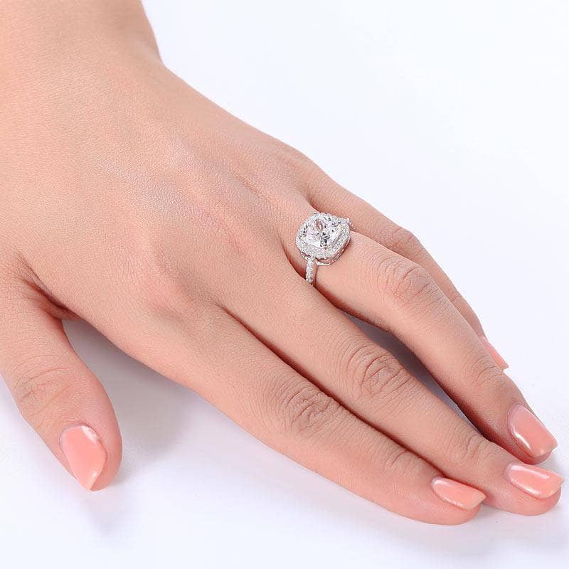 Bridal Wedding Anniversary Engagement Ring 3 Carat Cushion Cut-Black Diamonds New York