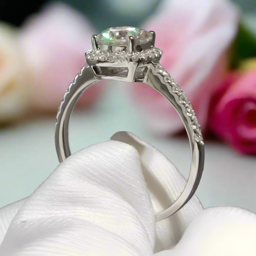 Brilliant Cut Diamond Cushion Wedding Ring-Black Diamonds New York