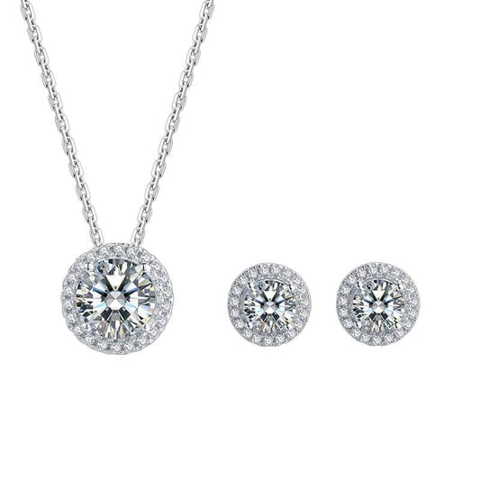 Brilliant-Cut Diamond Earrings and Necklace-Black Diamonds New York