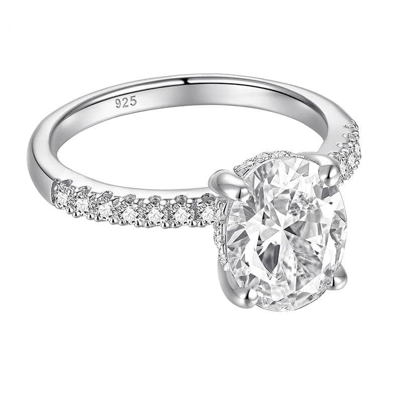Brilliant Oval Cut EVN Stone Engagement Ring - Black Diamonds New York