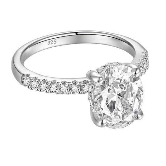 Brilliant Oval Cut EVN Stone Engagement Ring-Black Diamonds New York
