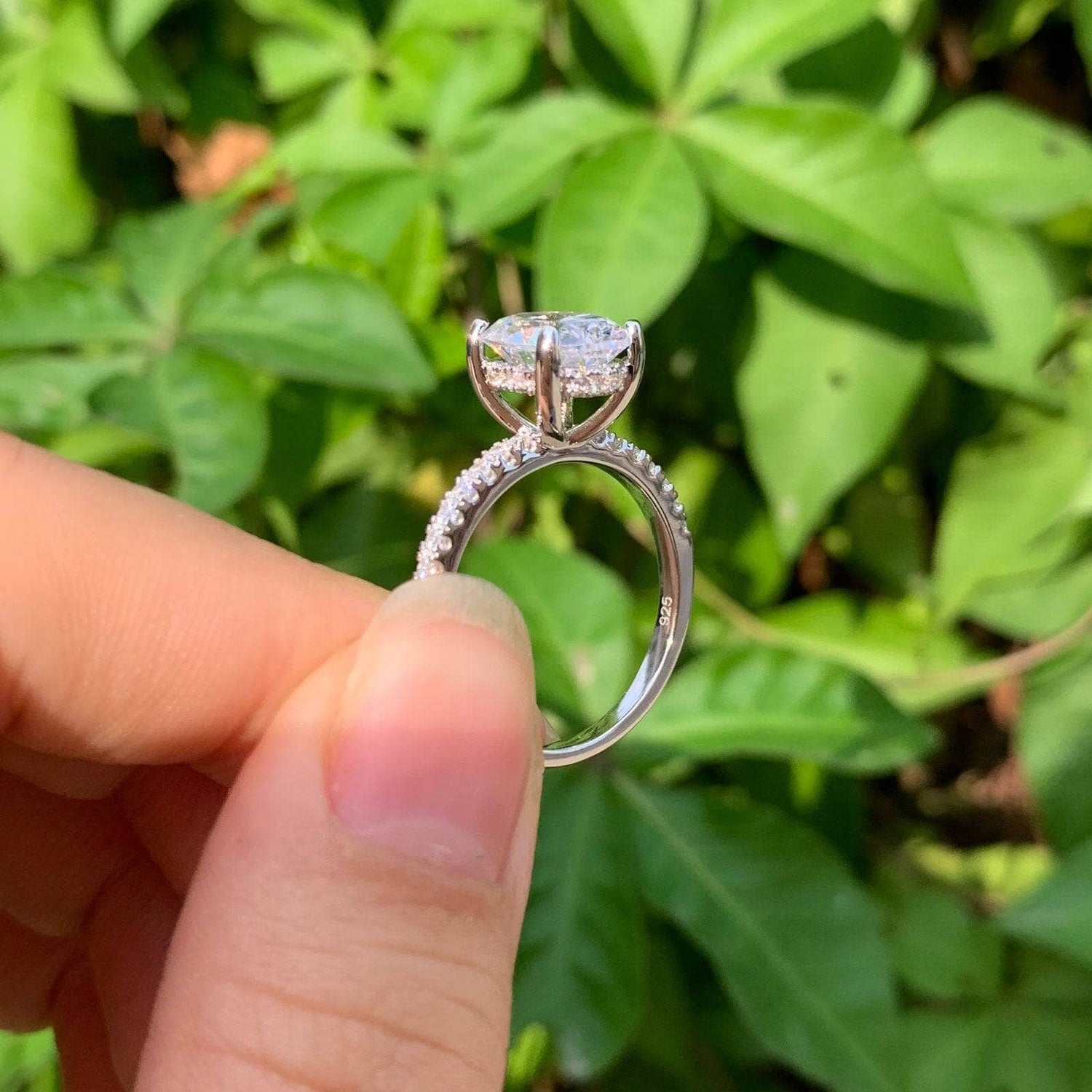 Brilliant Oval Cut EVN Stone Engagement Ring - Black Diamonds New York