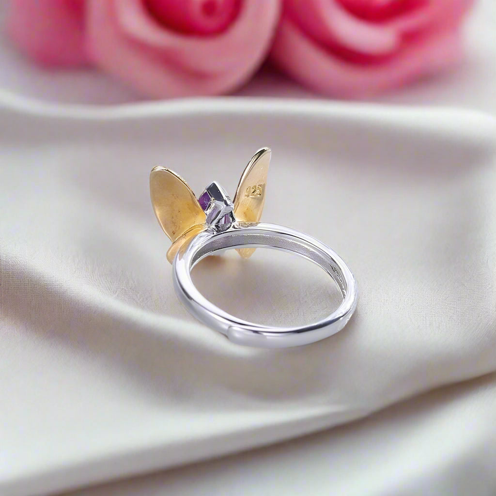 Butterfly Gemstone Ring-Black Diamonds New York