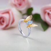 Butterfly Gemstone Ring-Black Diamonds New York