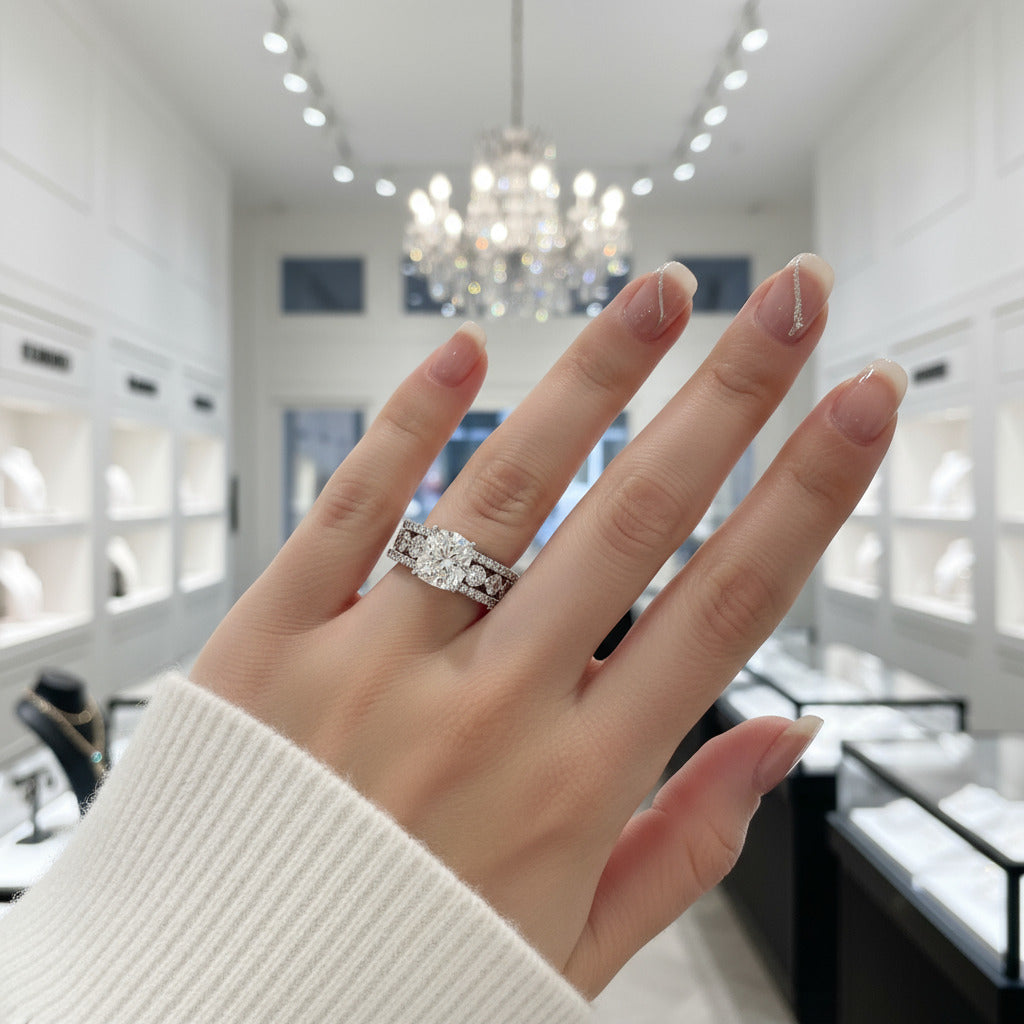 Diamond Cushion Cut 3-Pcs Wedding Ring-Black Diamonds New York