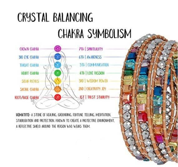 Chakra Natural Crystal Stone Bohemian Bracelet-Black Diamonds New York