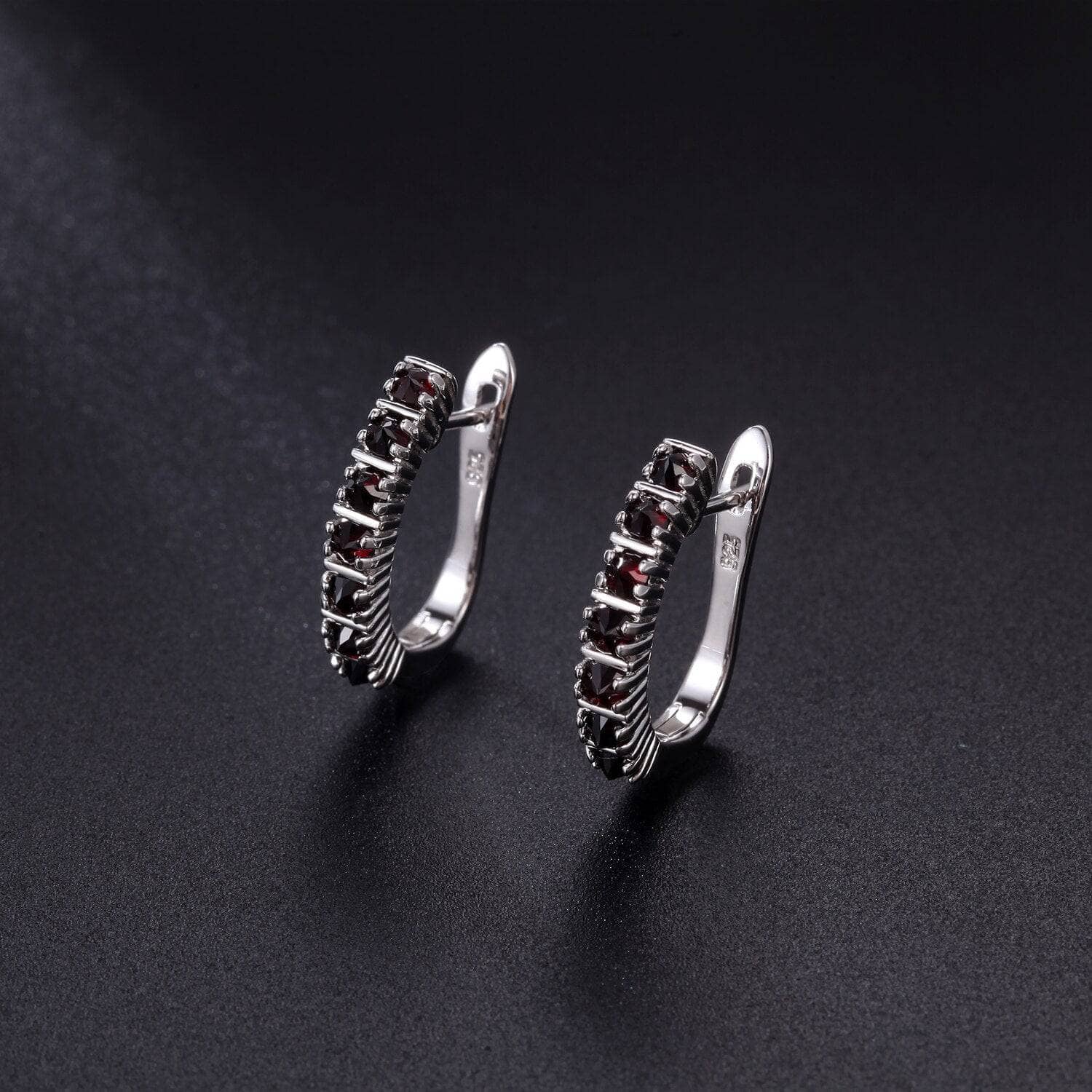 Channel Eternity Clip Earrings-Black Diamonds New York
