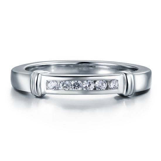Channel Set Created Diamond Wedding Ring