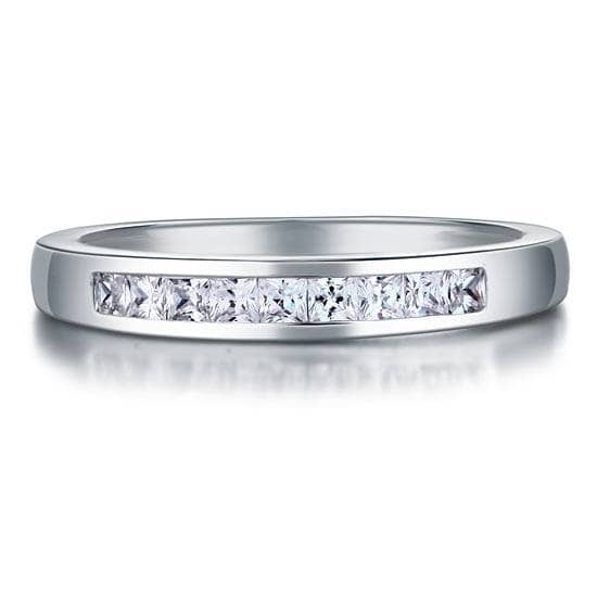 Channel Set Princess Cut Ring-Black Diamonds New York