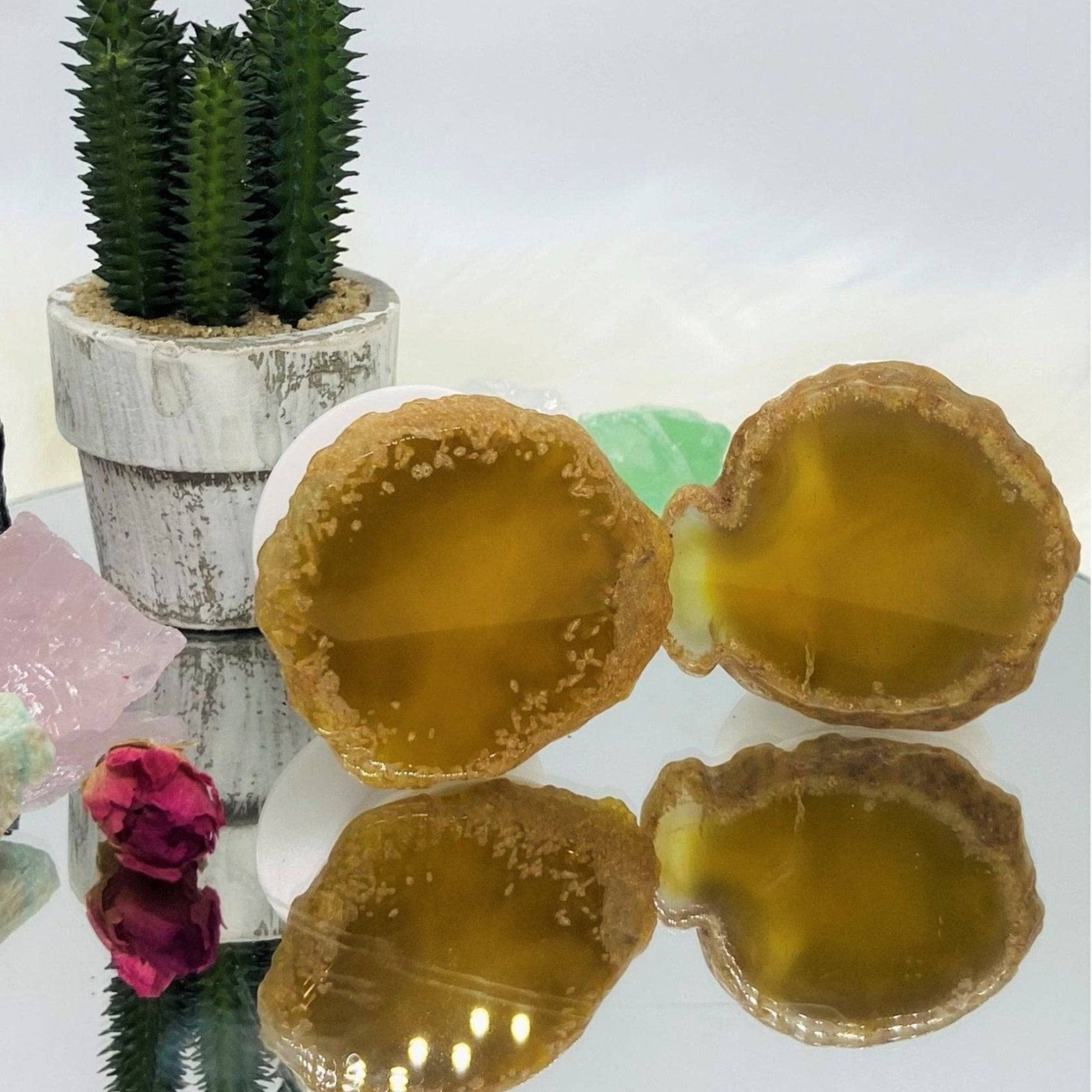 Citrine Natural Stone Phone Holder- Black Diamond Options New York-Black Diamonds New York