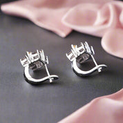 Citrine & Smoky Quartz Flower Stud Earrings-Black Diamonds New York