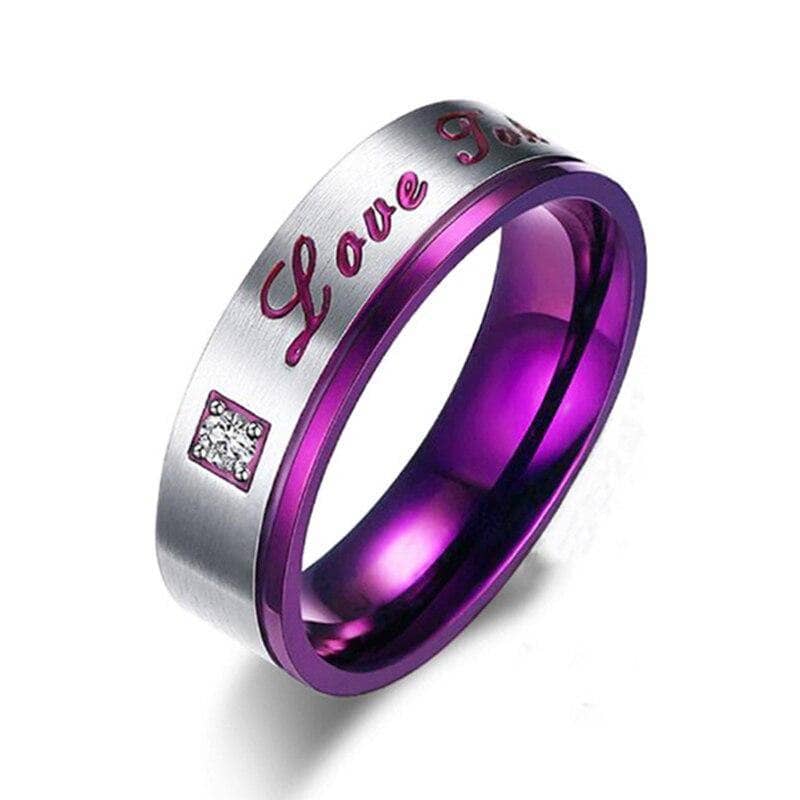 CVD Diamond Purple Love Couple Rings- Black Diamonds New York