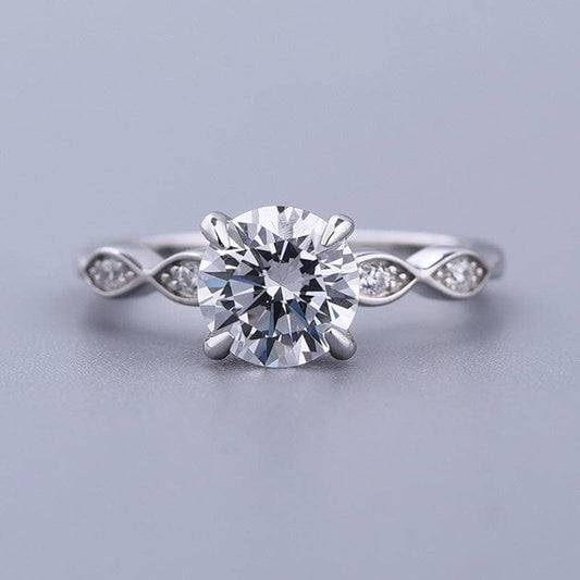 Classic 1.0ct Round Cut Promise & Engagement Ring - Black Diamonds New York