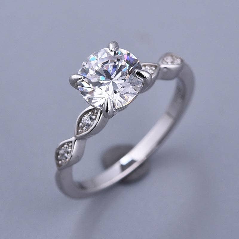 Classic 1.0ct Round Cut Promise & Engagement Ring-Black Diamonds New York