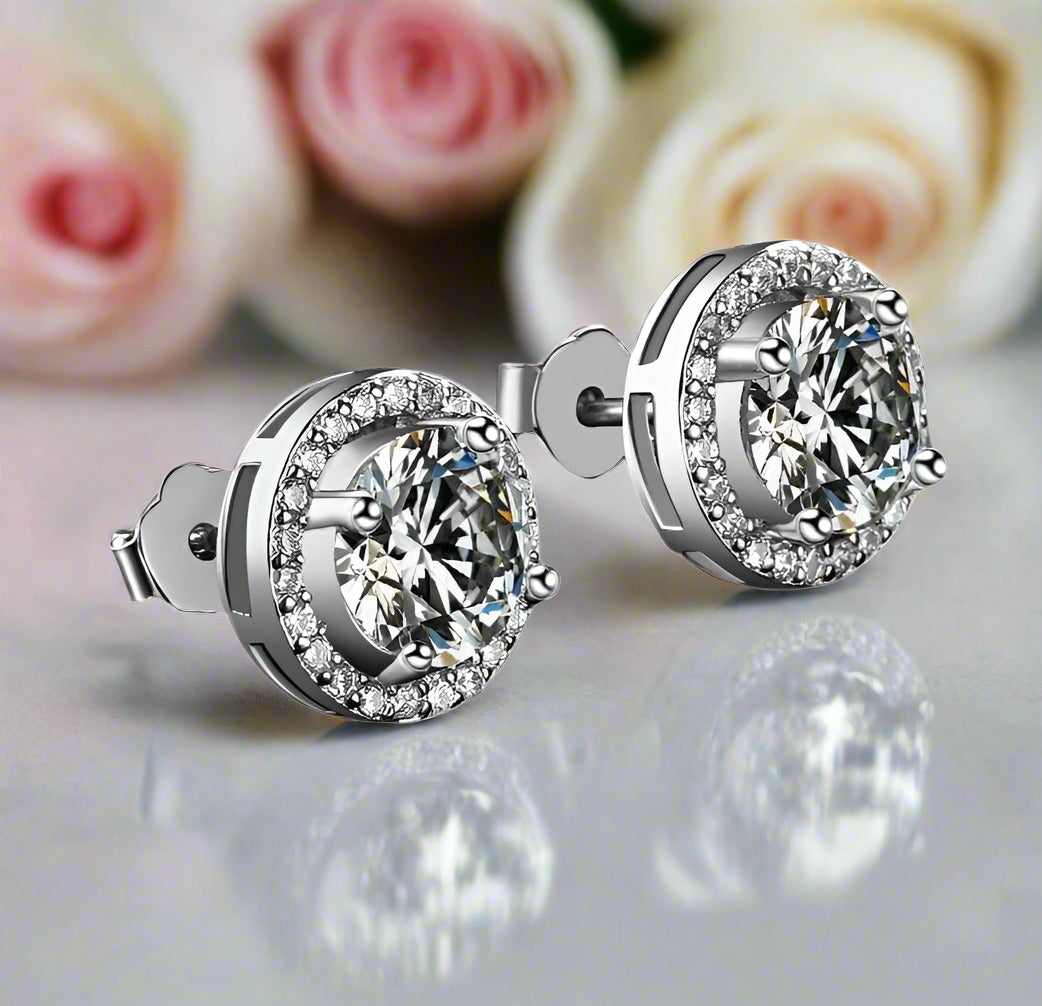 Classic 1ct Diamond Stud Earrings-Black Diamonds New York