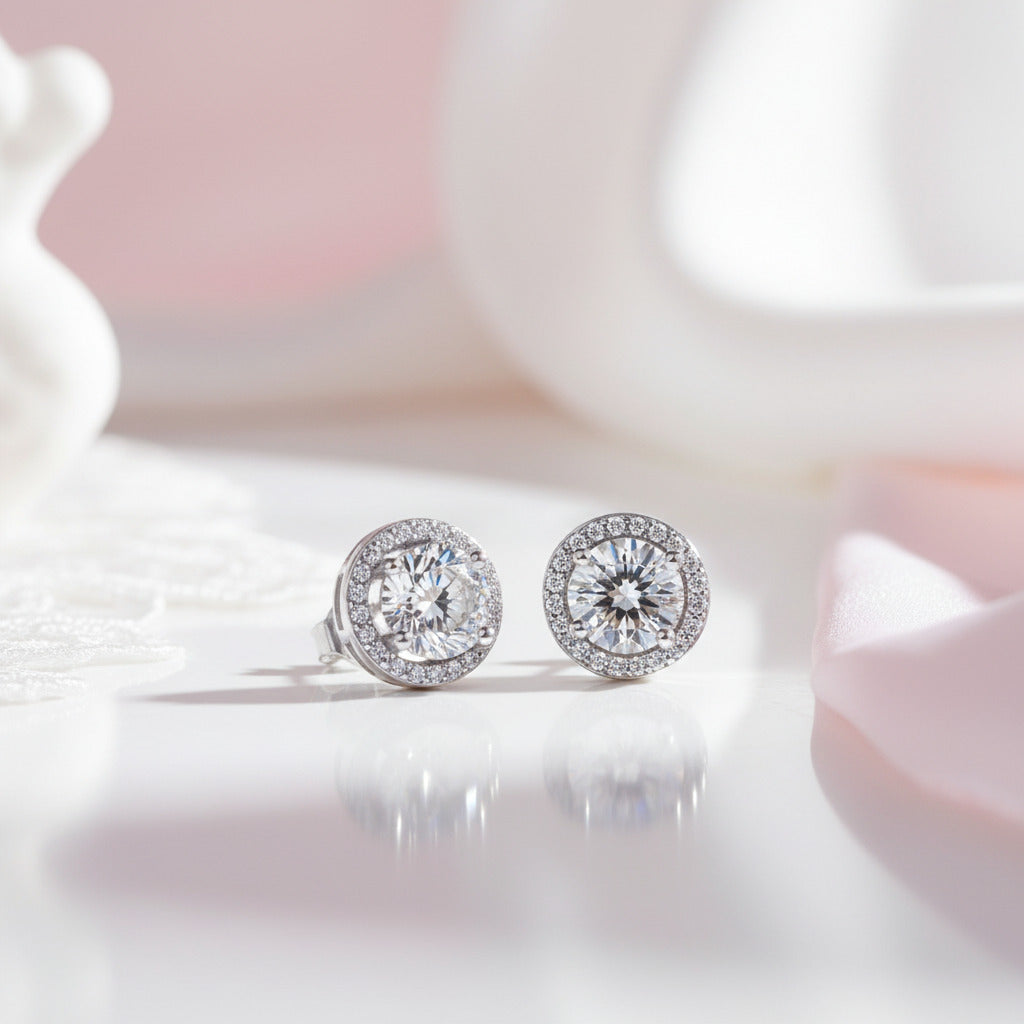 Classic 1ct Diamond Option Stud Earrings-Black Diamonds New York