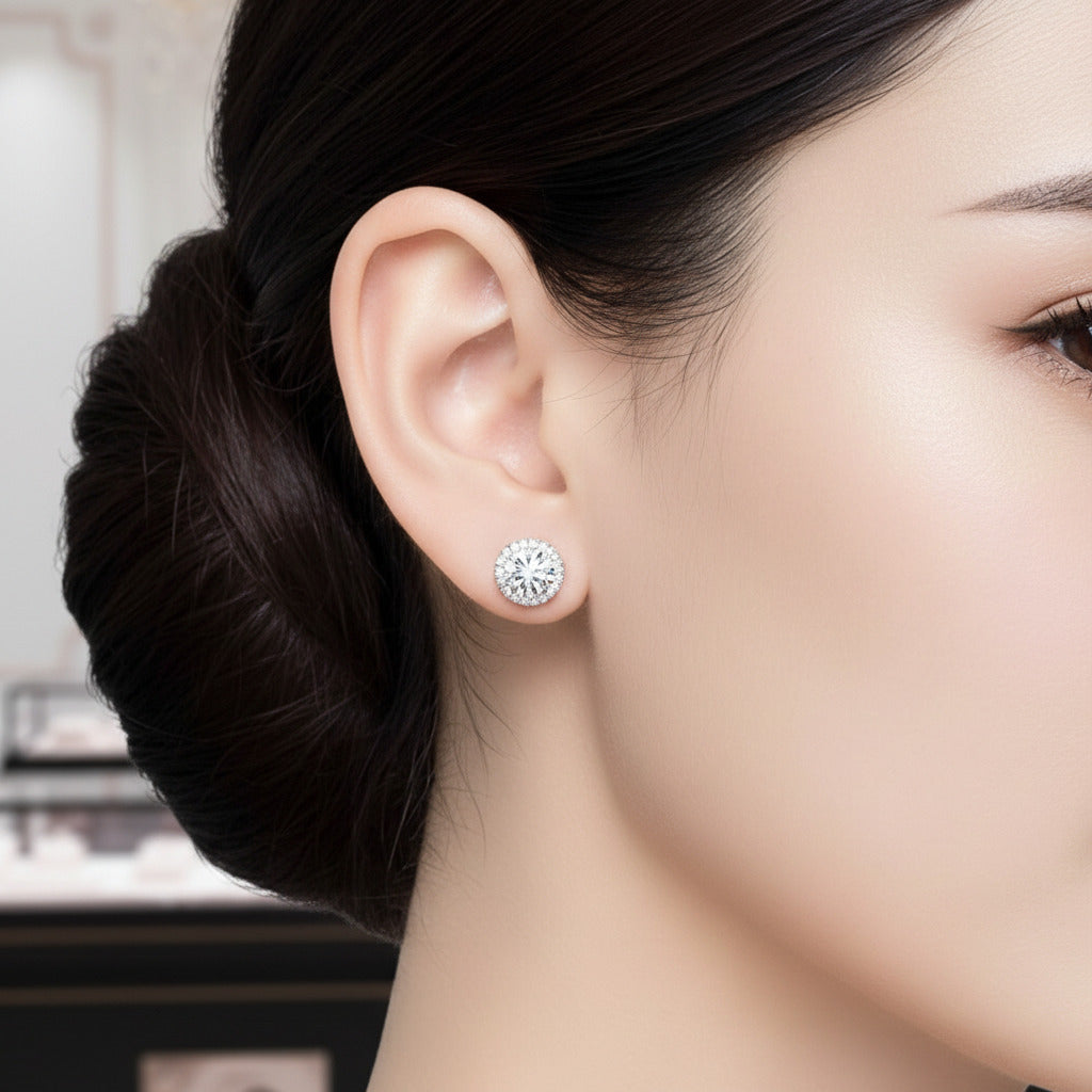 Classic 1ct Diamond Stud Earrings-Black Diamonds New York