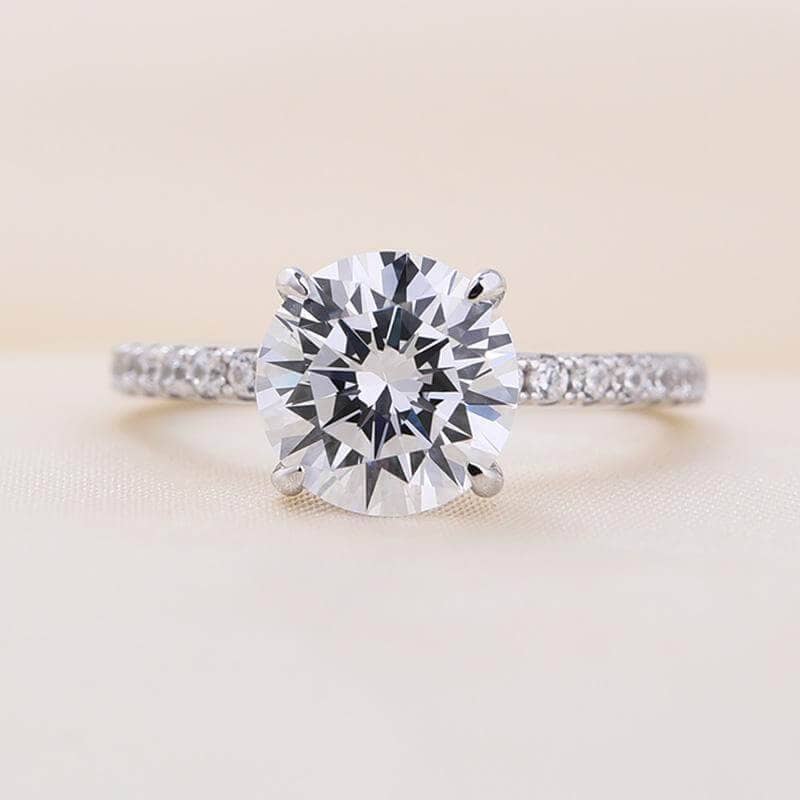 Classic 2.0 Carat Round Cut Wedding Ring Set-Black Diamonds New York