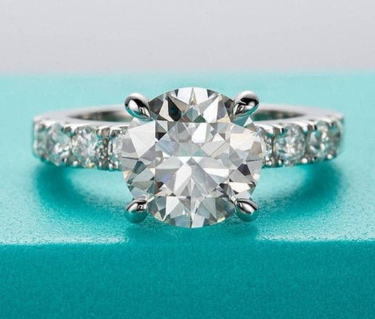 Classic 4.3CT Moissanite Diamond Wedding Ring-Black Diamonds New York
