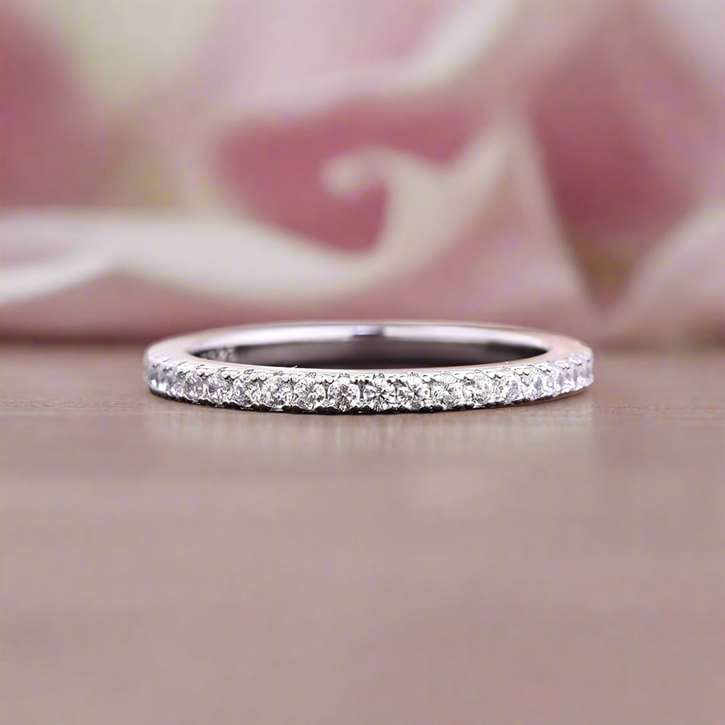 Classic 6 Prong Round Cut Women's Wedding Ring Set In White Gold-Black Diamonds New York