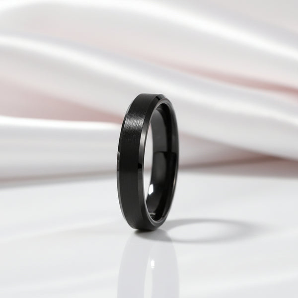 LaurieCinya Tungsten Carbide Ring - 8mm Comfort Fit, Engraved 'I Love You', Black/Blue/Rose Gold