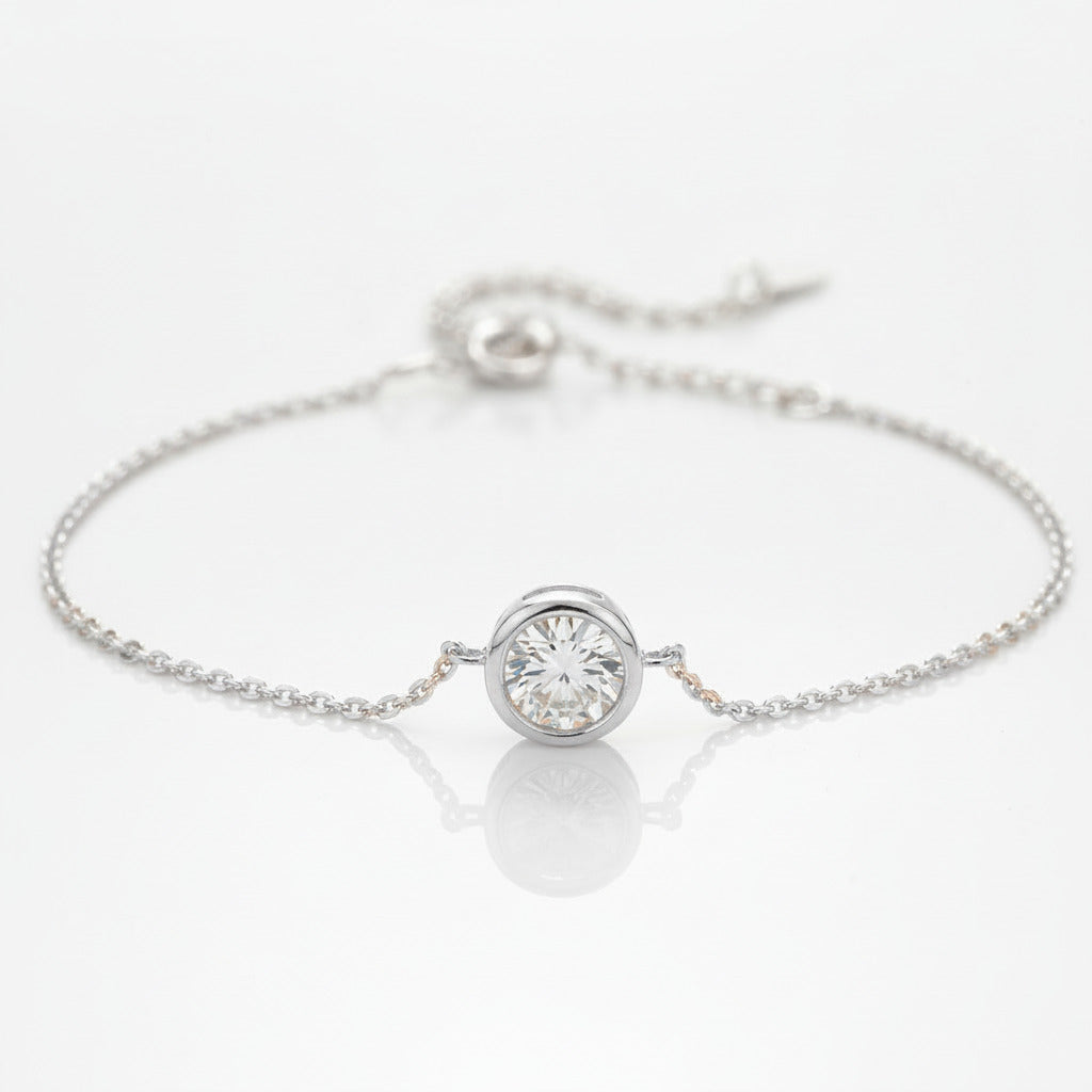 Classic Diamond Option Adjustable Bracelet-Black Diamonds New York